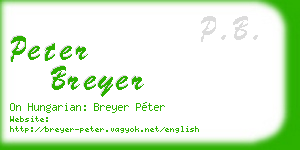 peter breyer business card