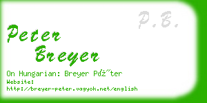 peter breyer business card